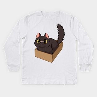 Cat in the box Kids Long Sleeve T-Shirt